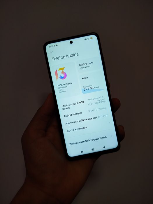 Poco x3 pro 8/128gb ideal sotiladi Продаю поко х3 про 8/128гб идеальны
