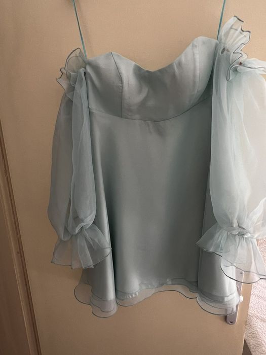 Нежна тюркоазена рокля