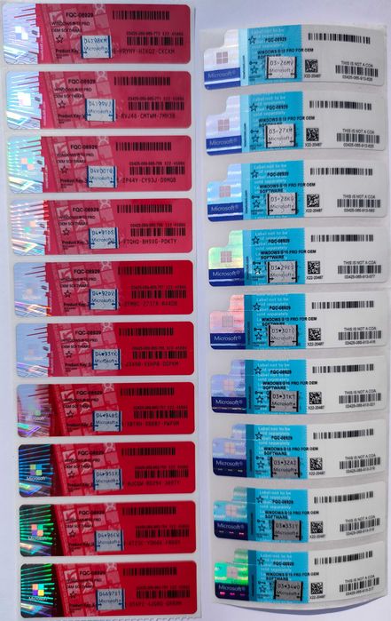 Windows 10 и 11 pro Наклейка ключ стикер активации Бессрочная лицензия