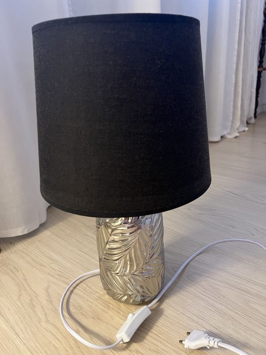 Lampa gri cu abajur