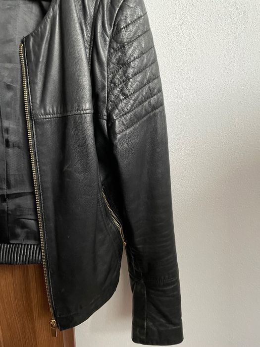 Jacheta de piele neagră mărimea XS
