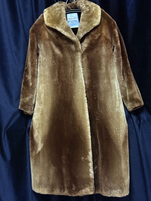 Blană naturală italiană mouton • lungă • S/M • foarte călduroasă