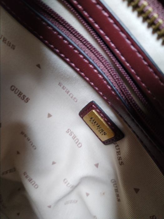 Geanta tote Guess burgundy noua