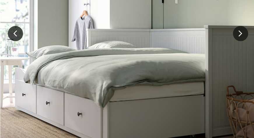 Pat divan Hemnes-Ikea extensibil plus 2 saltele originale