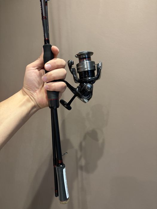 Въдица Filstar red shadow 3-5gr с макара Shimano Catana c3000
