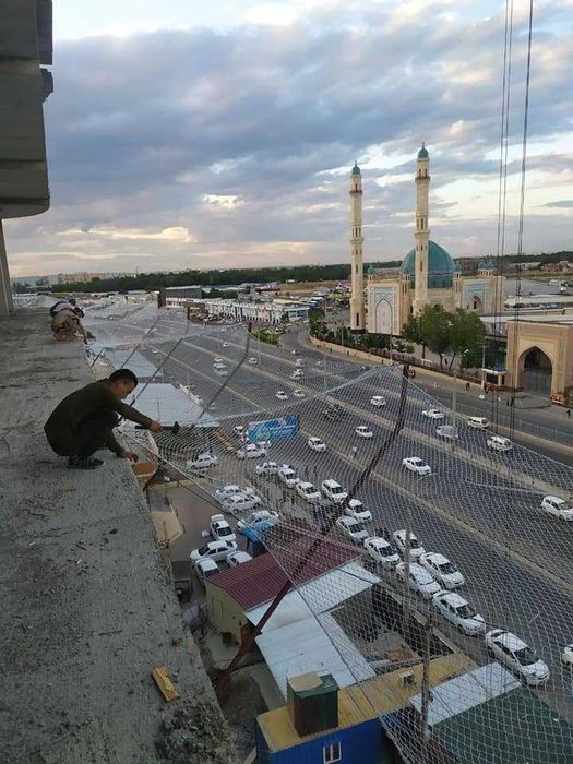 Установка и монтаж ЗУС (защитно - улавливающая сетка)