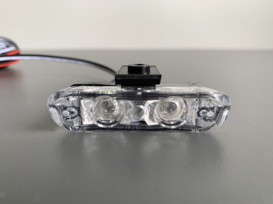 Stroboscoape auto LED grila 2x8 rosu albastru wireless