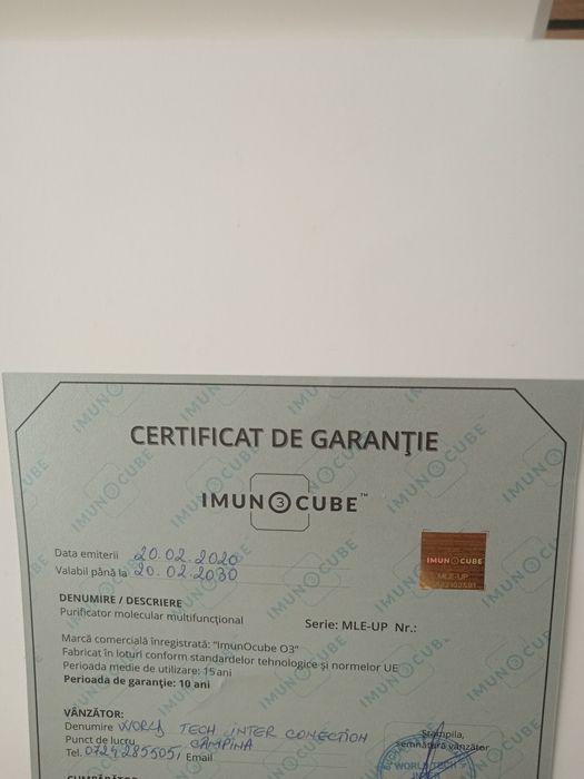 Vând aparat ImunOcube – stare foarte bună, utilizat foarte putin