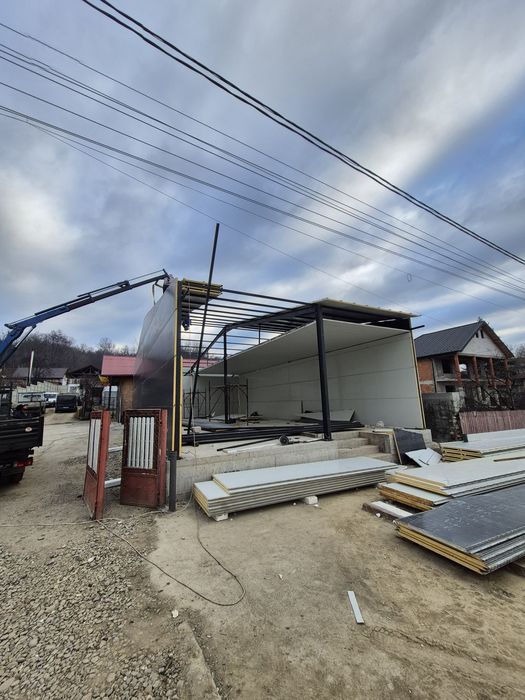 Structura metalica  12x25x4h hala acoperita cu panou sandwich  profile