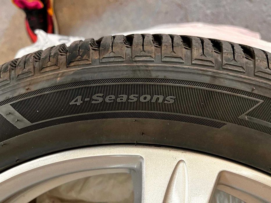 Set jante Ronal r17 5x112 cu anvelope Hankook allseason 235/45R17+ inele centrare de la 66 la 57.1