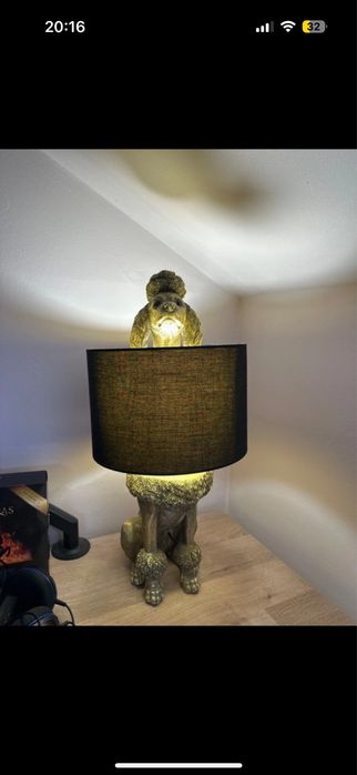 Clayre & Eef Table Lamp Dog Poodle