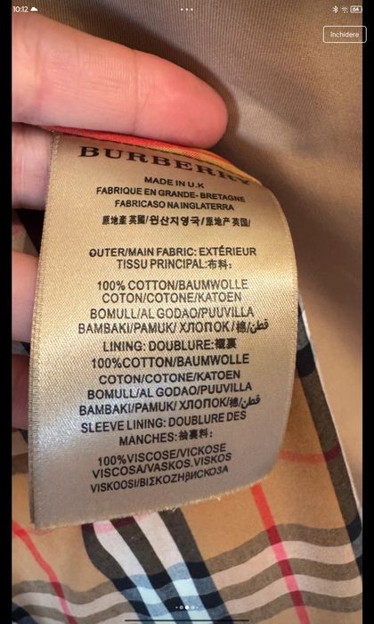 Trench Burberry Xs