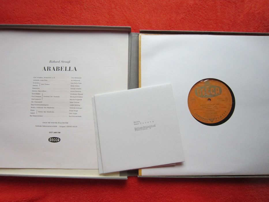 vinil rar Arabella Strauss 4LP Georg Solti 1958 Lisa Della Casa,London