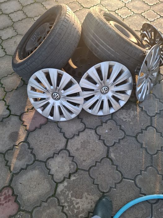 Vînd set 4 roți complete 5x112   amvelope de vara vw golf 7 ,195/65 R