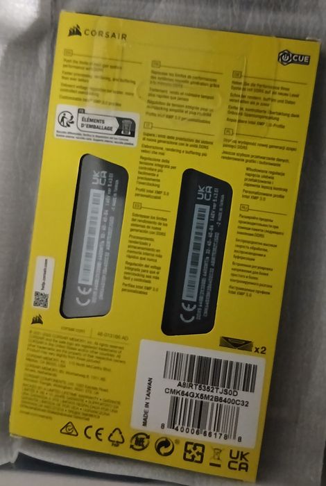 Corsair VENGEANCE 64GB  PC RAM (2x32GB) DDR5 6400 MHz CL32