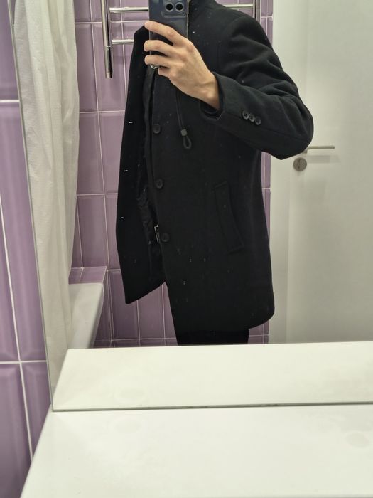 Пальто мужское чёрное