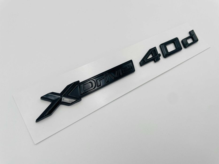 Emblema compatibila BMW x-drive 40d negru