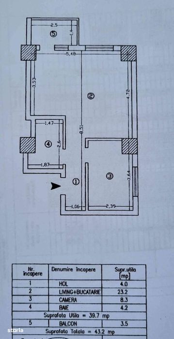 Apartament 2 camere Palas