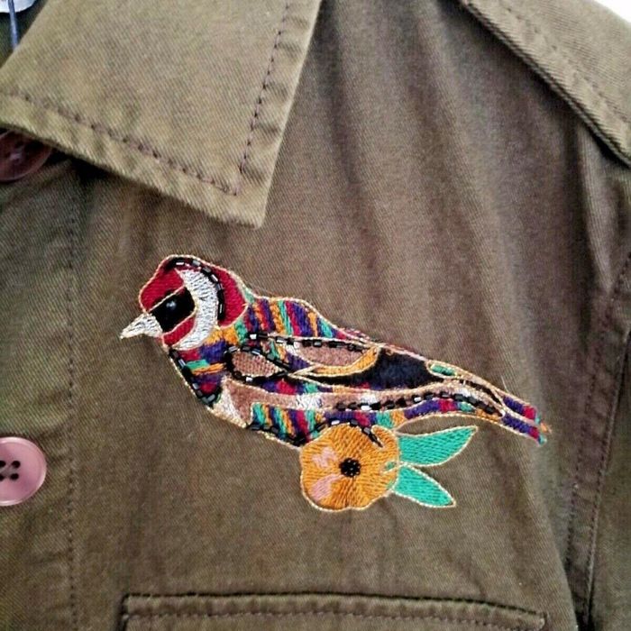 Geaca denim militar zara xs s