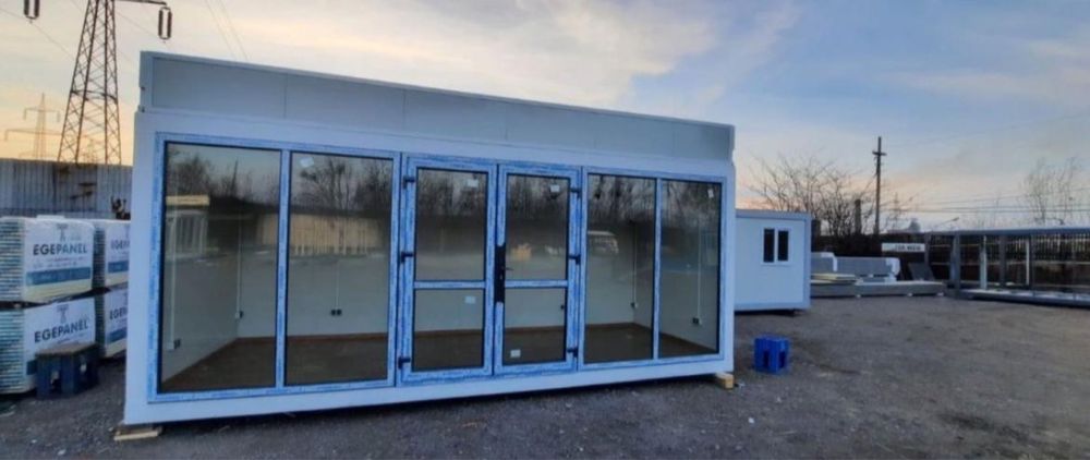 Container birou modular vitrina magazin POZE REALE