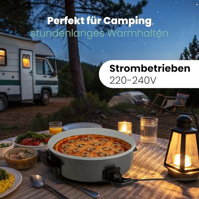 Нов електрически парти тиган парти Clatronic XXL PP 3570 C., 42 см