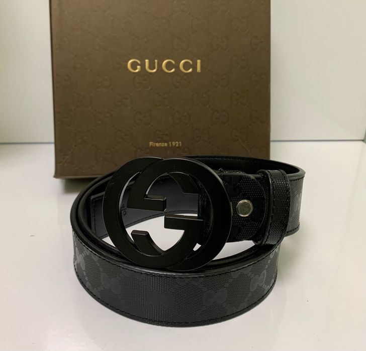 Нови кожени колани с кутия Gucci с дължина 110 и 120см