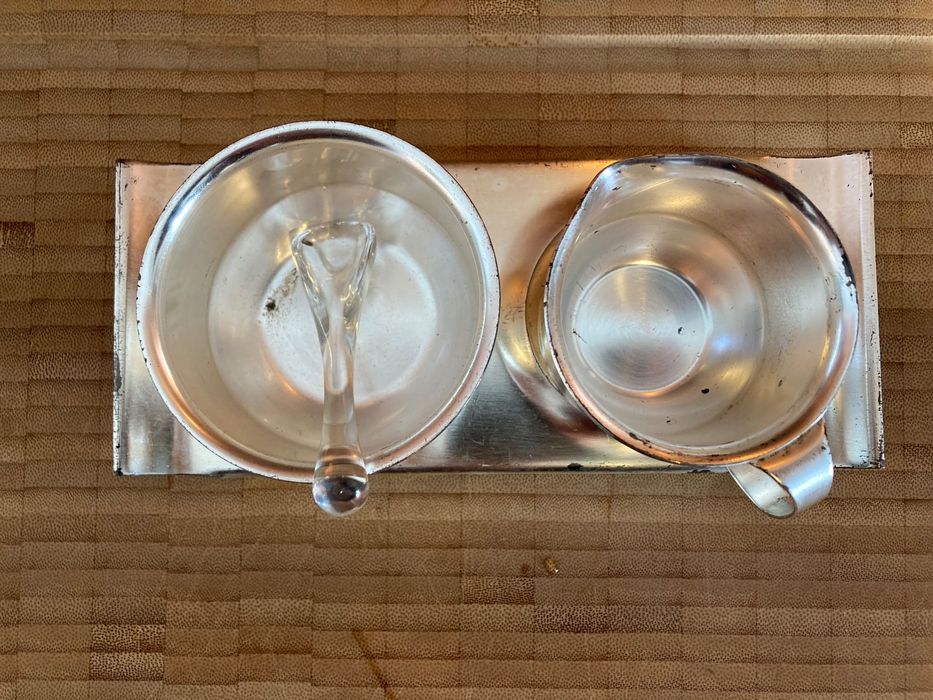 Wmf Germania, zaharnita latiera sosiera Art Deco argintat lapte zahar