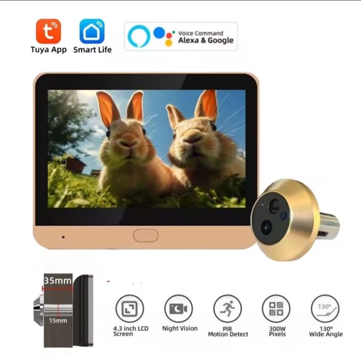 Door Camera de ușă 2.4G Wireless
Wifi 4.3inch