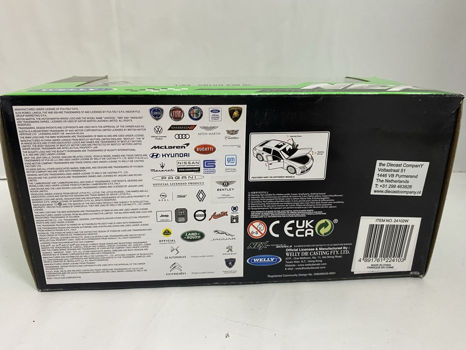 WELLY VOLVO 240 GL POLITIA SUEDIA machetă auto scara 1:24 (18cm)