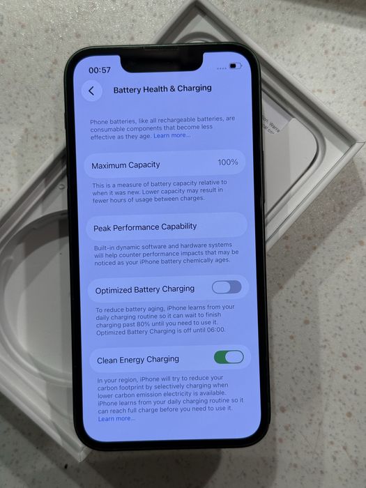 iPhone 13 Mini 128GB Green – Перфектен, 100% Батерия. Гаранция!
