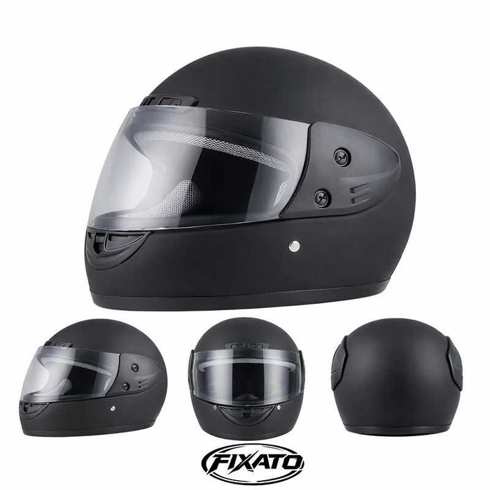 Casca Moto/Scuter/ATV, viziera detasabila, marime universala, Negru