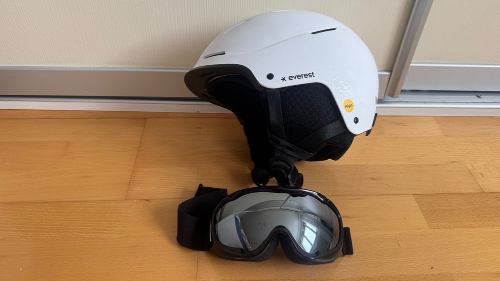 Set casca cu ochelari Mips reglablila M 55 58 placa snowboard ski schi