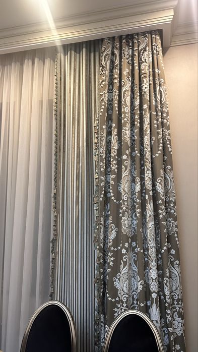 Шторы с тюлью (3,30 высота)