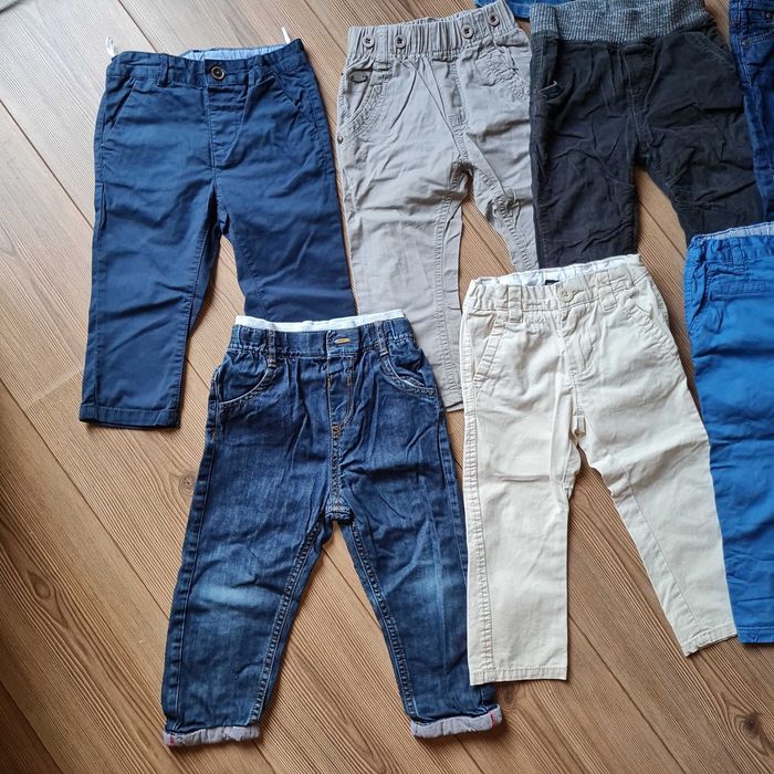 Lot 9 pantaloni de toamna/ primavara baieti 1 an marime 80 86 C&A, H&M