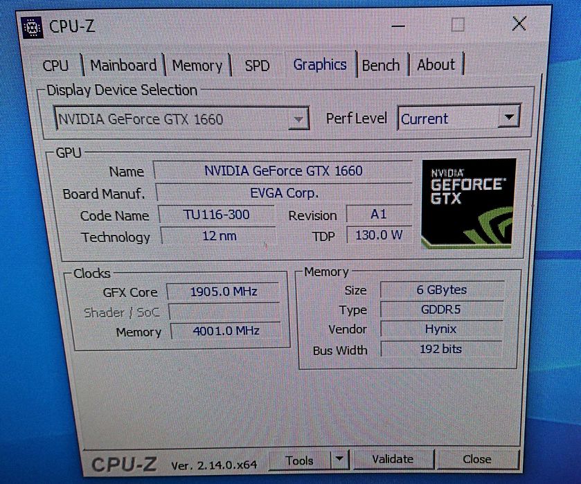 Геймърска видеокарта EVGA GTX 1660 SC ULTRA GAMING 6GB
