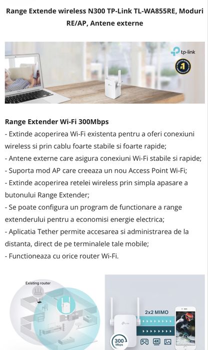 Vand Range Extender Wi-Fi