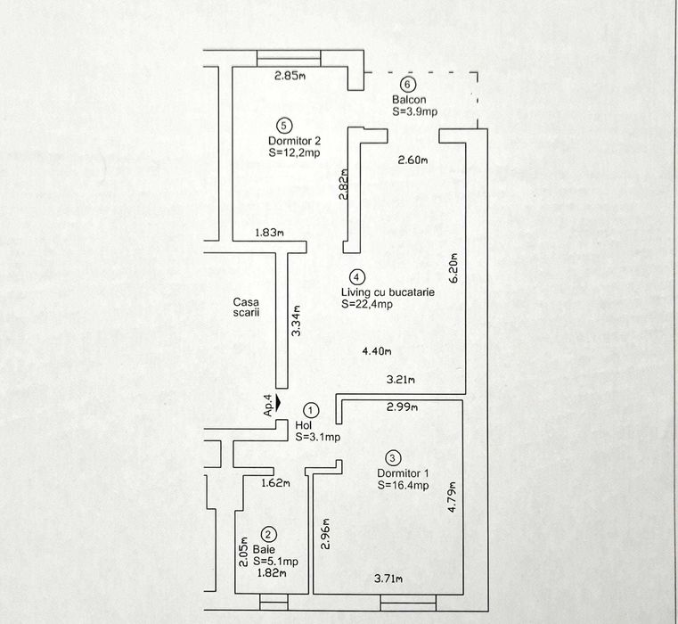 Apartament 3 camere | Proprietar | Mosnita Noua
