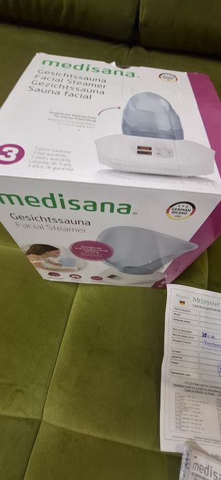 Сауна за лице Medisana DS 400, LED дисплей, Арома терапия, Таймер, 130W, Бял