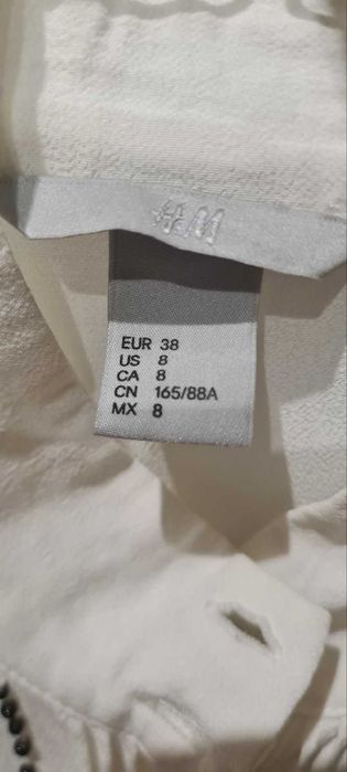 Бяла риза с мъниста H&M
