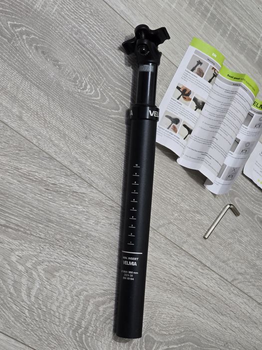 Tijă scaun bicicletă cu suspensie VELMIA 27,2–31,6 mm – Aluminiu