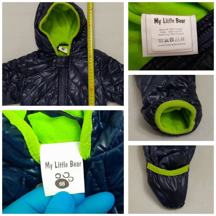 Salopeta My Little Bear, combinezon iarnă, overall Nr. 68 unisex