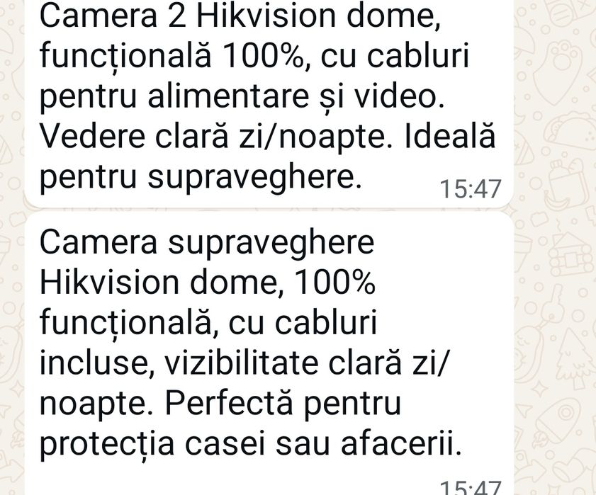 Set 2 camere supraveghere