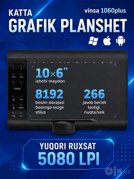 Grafik planshet Vinsa T1060 Plus