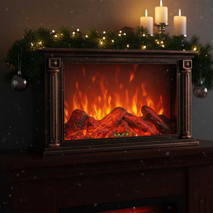 Led камина с ефект на тлеещи въглени