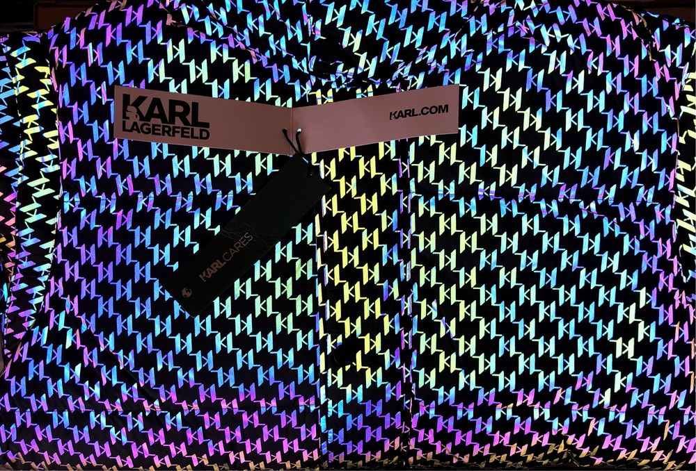 Karl Lagerfeld Monogram Reflective Down Jacket ОРИГИНАЛ мъжко яке L-XL