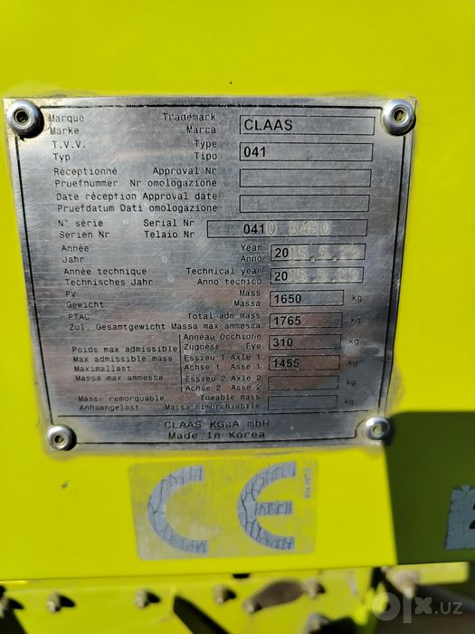 Kareski Claas 65 Uzb kirip keldi holati idiyal srochna sotiladi