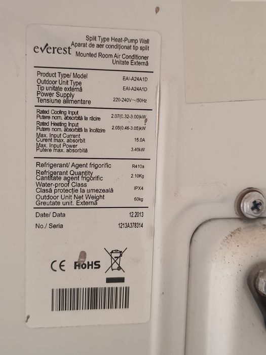 Aer condiționat Everest 24000 inverter