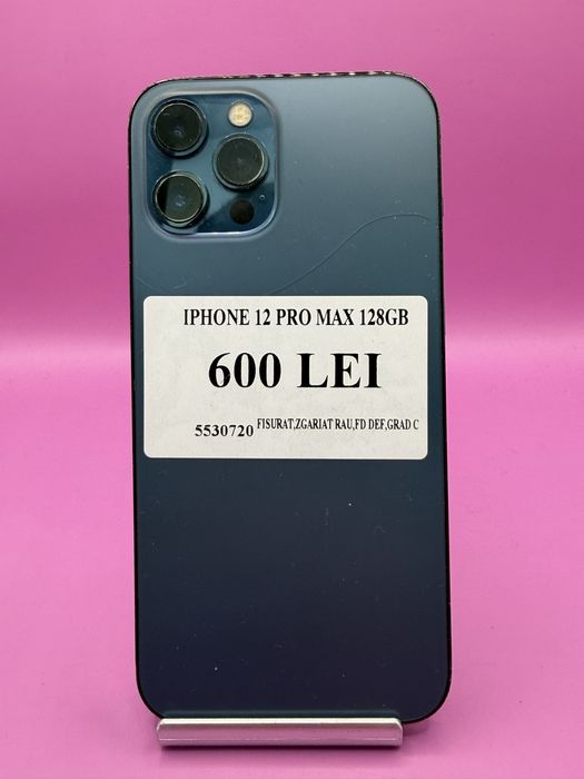 Iphone 12 pro max 128 GB Fisurat ,zgariat Face ID nefunctional •Matei Amanet Margeanului• 5530