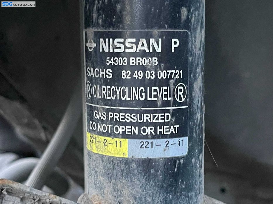 Amortizor Telescop Complet cu Arc si Flansa Stanga Fata Nissan Qashqai 1.5 DCI 2006 - 2014 Cod 54303-BR00B [C1129]