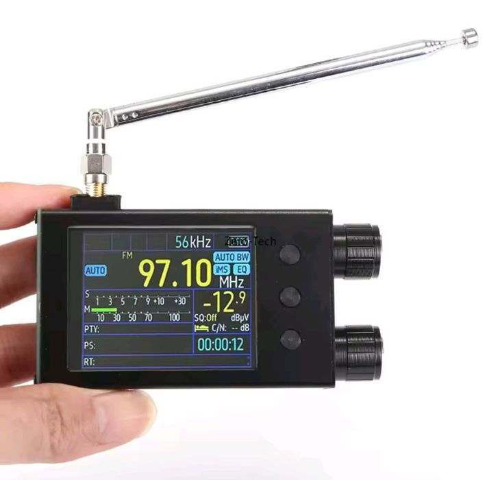 Radio TEF6686,carcasă metal CNC,benzi FM/LW/MW/SW, ecran tactil 2,4'